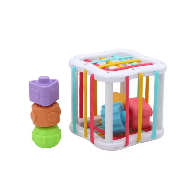 LEAN TOYS Set of Sensory Toys Koala Tower Educational Cube Spinners
