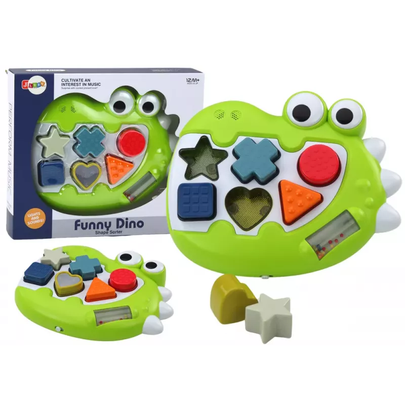 LEAN TOYS Sensory Dinosaur Sorter Playing Melodies Puzzle For The Youngest