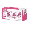 LEAN TOYS Doll Stroller Metal Bag Big Wheels Pink