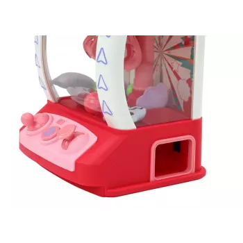 LEAN TOYS Mini Claw Machine for Catching Dolls, Gadgets, Stuffed Animals, Balls - Pink