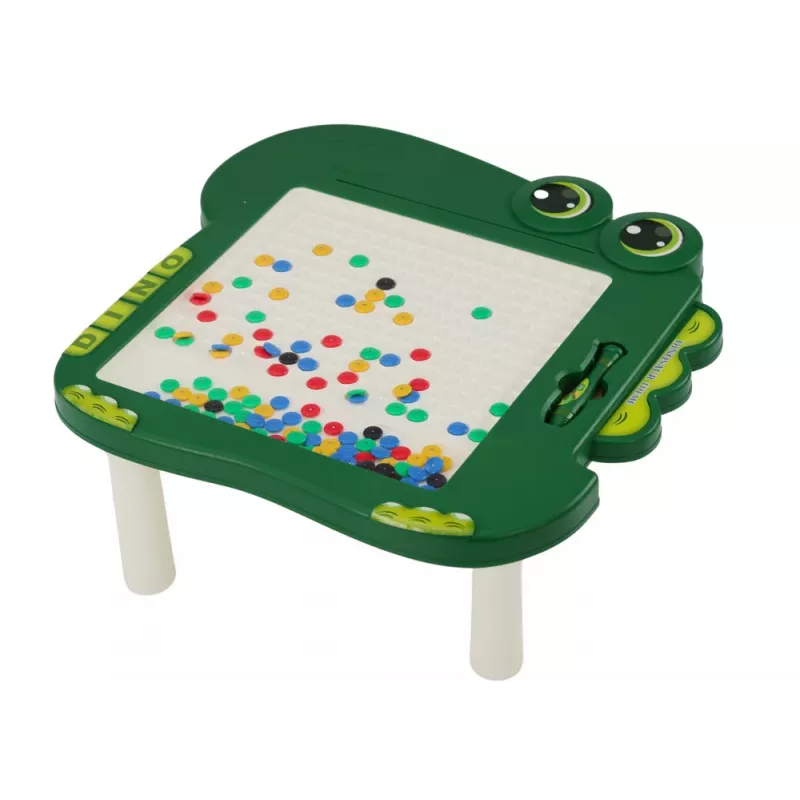 LEAN TOYS Dinosaur Educational Magnetic Board Table Pad Puzzle Green
