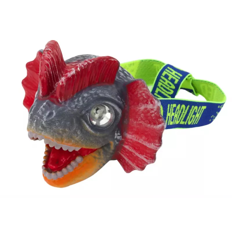LEAN TOYS Dinosaur Headlamp Flashlight Adjustable Headband 3 LEDs