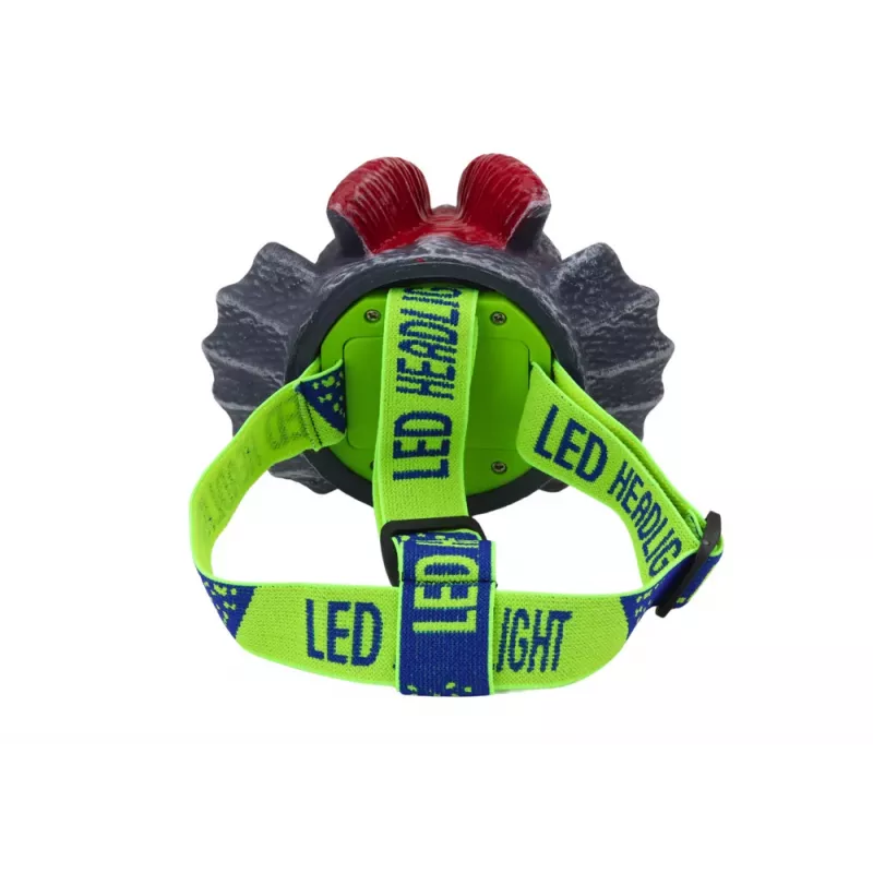 LEAN TOYS Dinosaur Headlamp Flashlight Adjustable Headband 3 LEDs