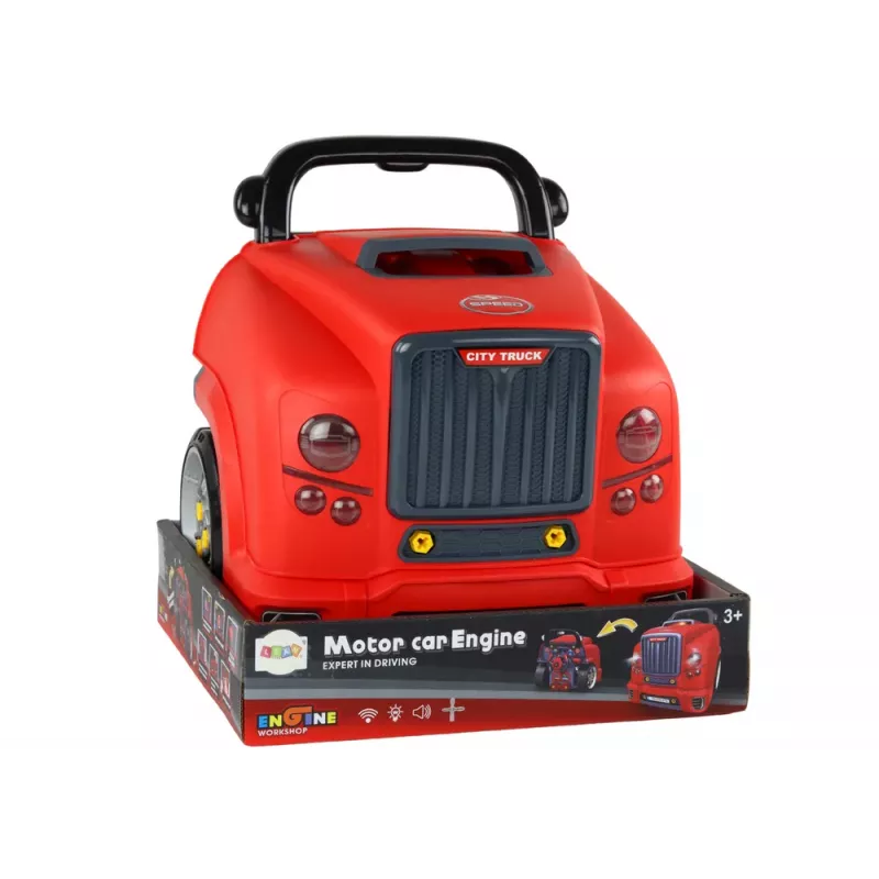 LEAN TOYS Workshop Engine Truck Disassembly DIY Kit Red