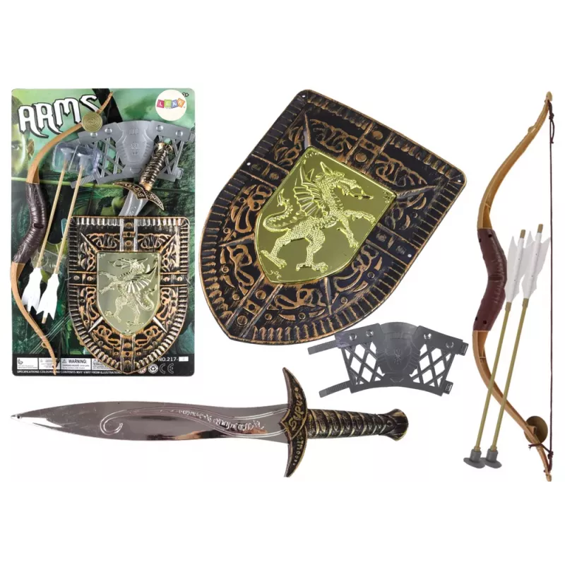 LEAN TOYS Knight Set Bow Sword Shield Knight Costume