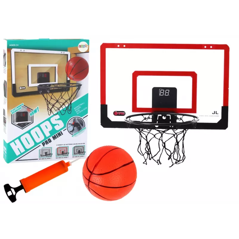 LEAN TOYS Basketball Backboard, Electronic Basket, Point Counter, Sounds