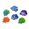 LEAN TOYS Fishing Basket Shark Fish Holder Blue