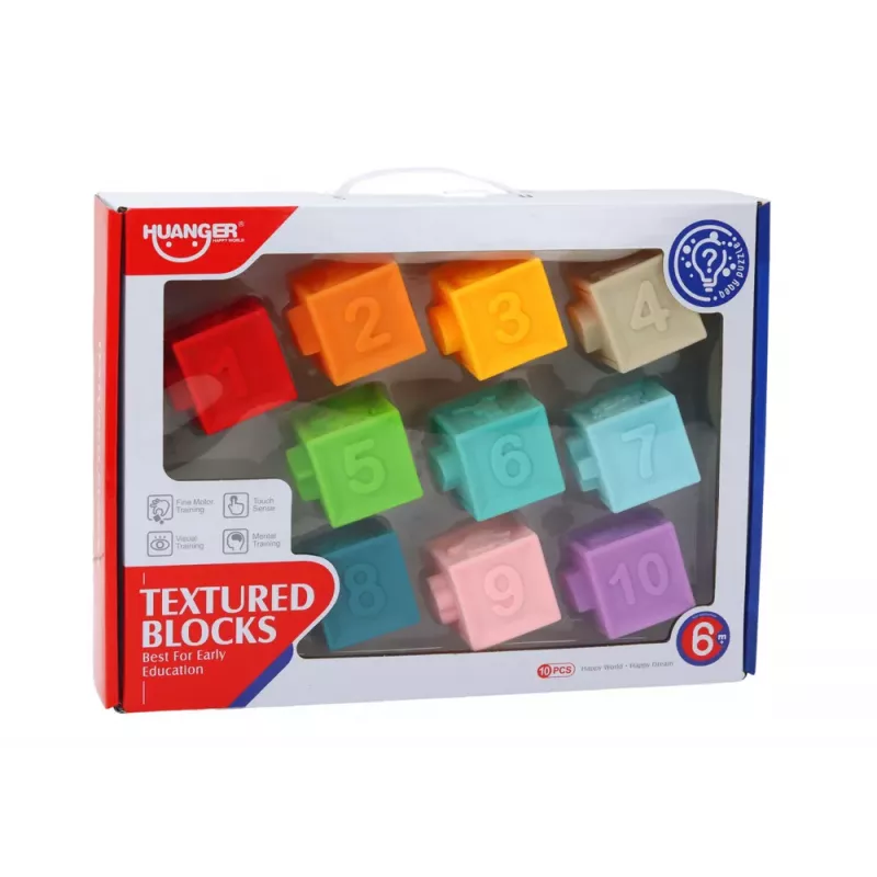 LEAN TOYS Educational Puzzle For Toddlers, Blocks, Shapes, Numbers