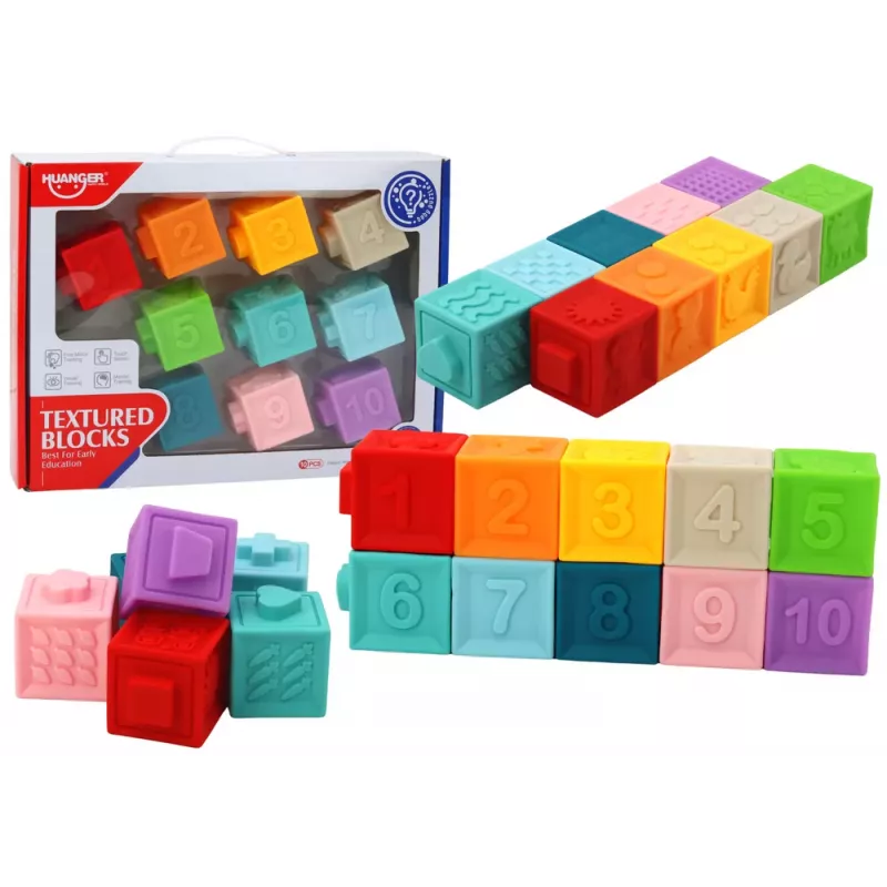 LEAN TOYS Educational Puzzle For Toddlers, Blocks, Shapes, Numbers