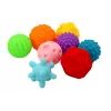 LEAN TOYS Set of Sensory Balls Various Textures 8 Colorful Pieces