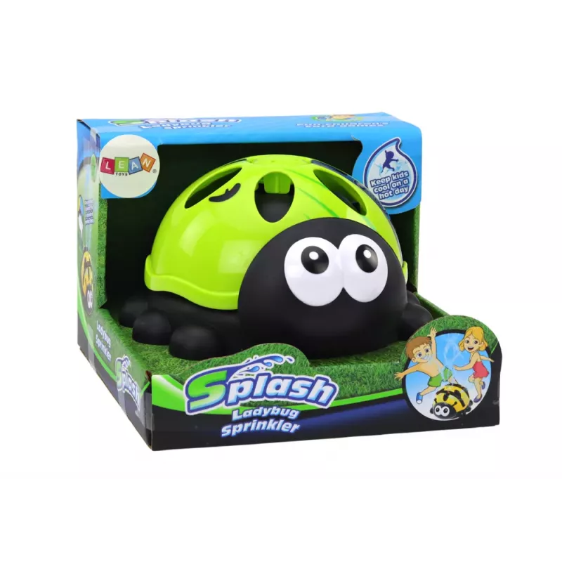 LEAN TOYS Castle Sprinkler Ladybug Green Water Fountain