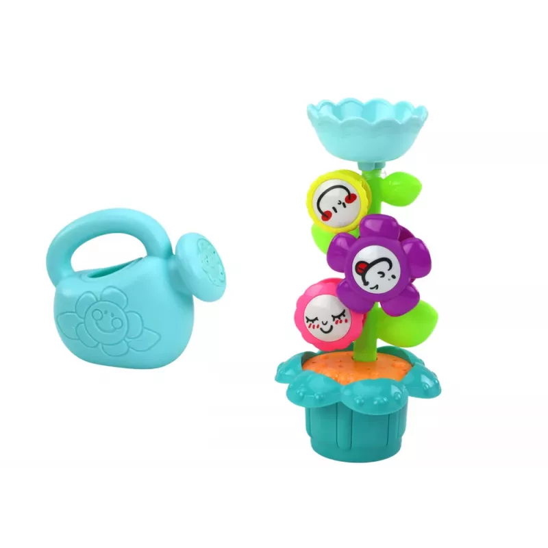 LEAN TOYS Bath Toy Colorful Flowers Watering Can