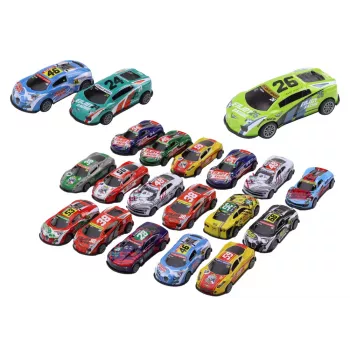 LEAN TOYS Set of Toy Cars, Spring Springs, Sports Racing Cars 1:64, 20 pcs.
