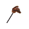 LEAN TOYS Plush Horse Head On A Stick Hobby Horse Dark Brown Shorthair Horse Sounds