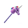 LEAN TOYS Plush Unicorn Head On A Stick Hobby Horse Purple Unicorn Sounds