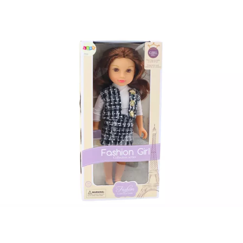 LEAN TOYS Steffi Love Doll in Elegant Checked Clothes Brown Hair