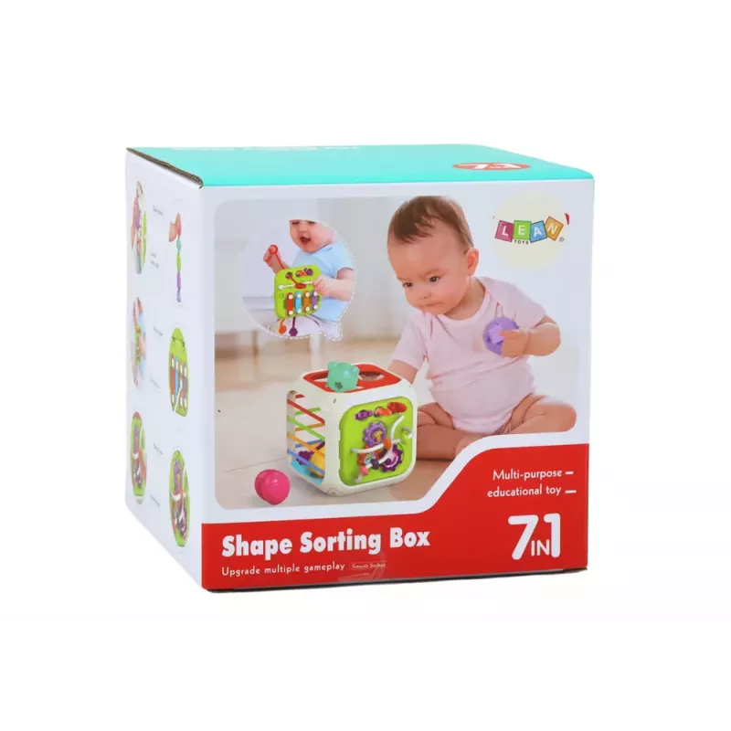 LEAN TOYS Educational Cube For Babies Sorter 7in1