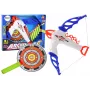 LEAN TOYS Bow with Target for Soft Arrows with Suction Cup, 6 Pieces