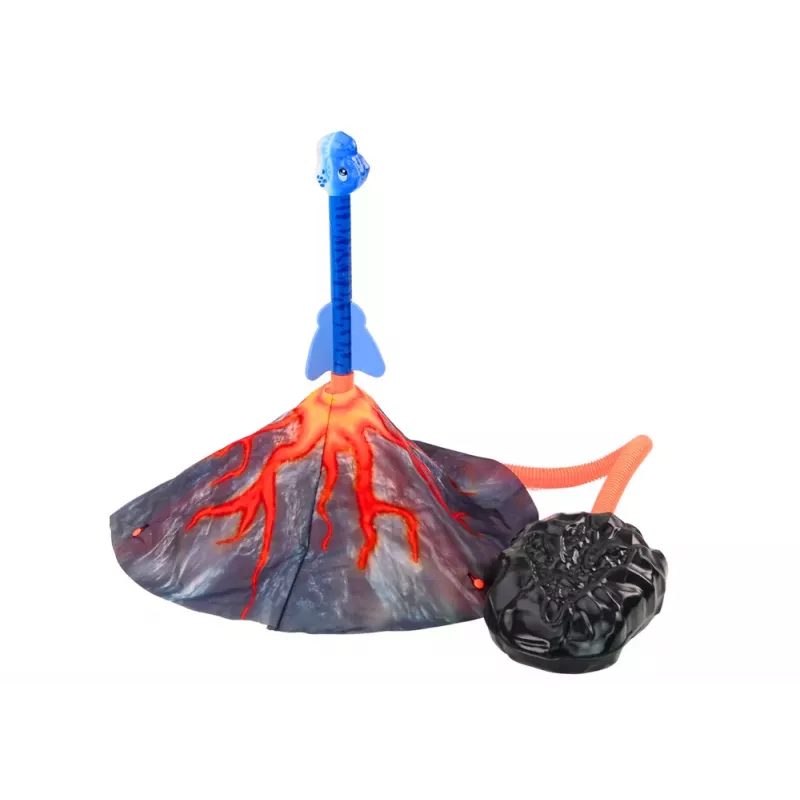 LEAN TOYS Dinosaurs Volcano Adjustable Rocket Launcher Game Set