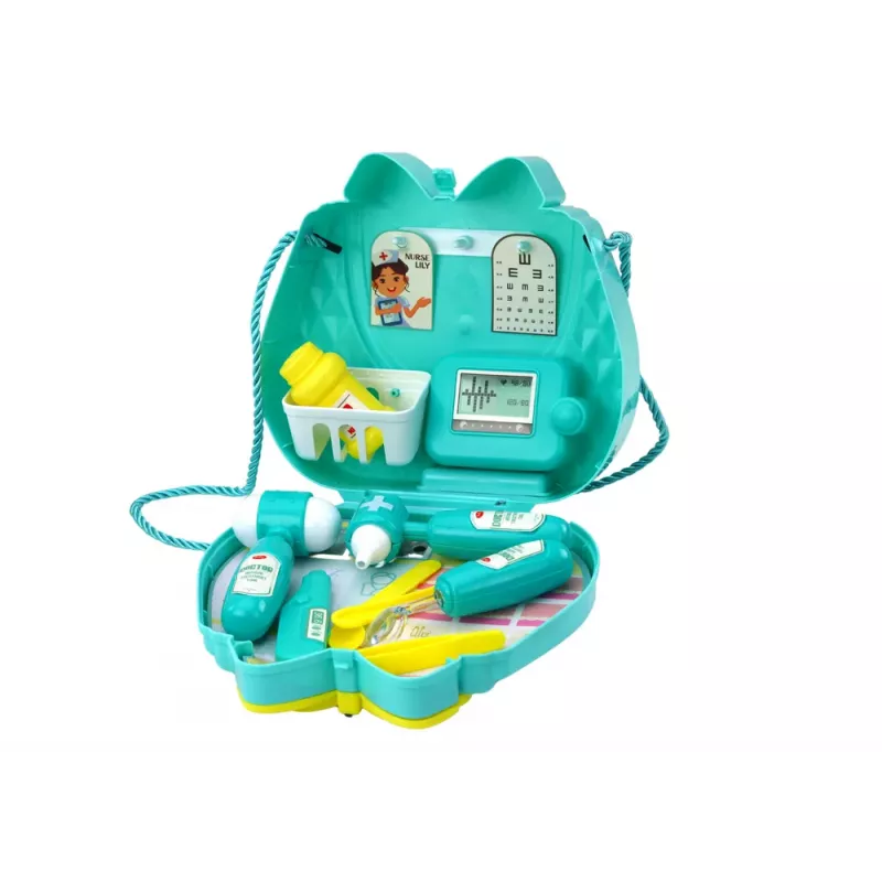 LEAN TOYS Turquoise Doctor's Set in a Purse on a Drawstring