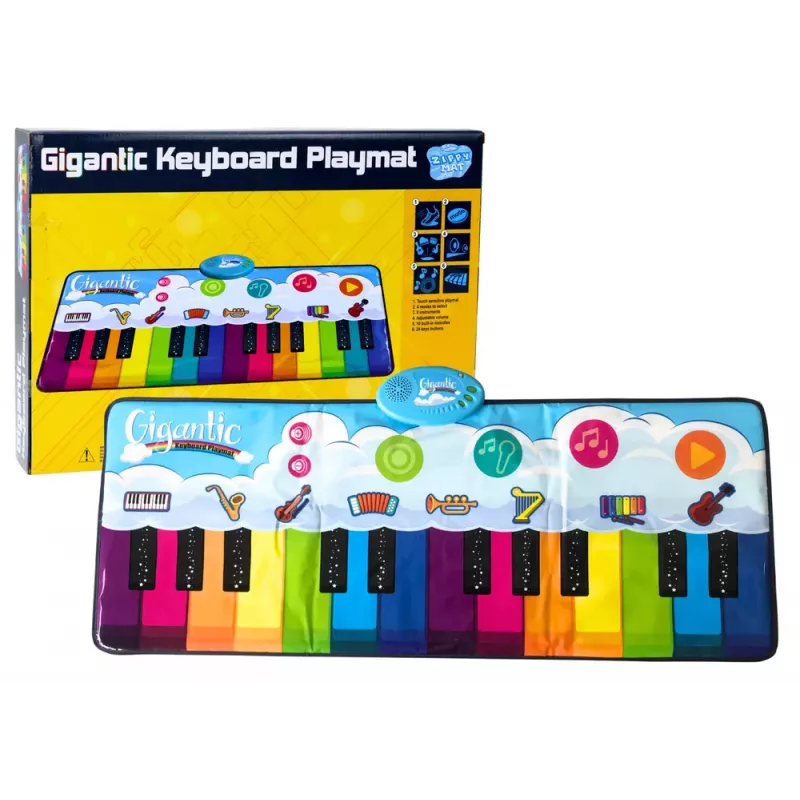 LEAN TOYS Educational Dance Mat Rainbow Piano Instruments 10 Melodies
