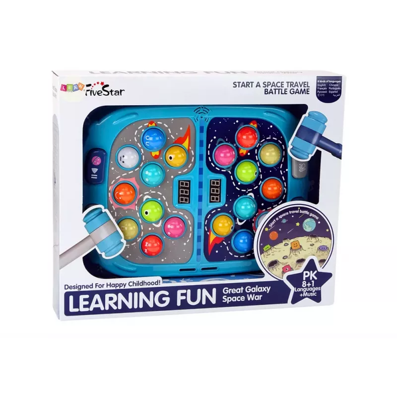 LEAN TOYS Arcade Game Wack A Mole Space 9 Levels Speed of Light Sounds
