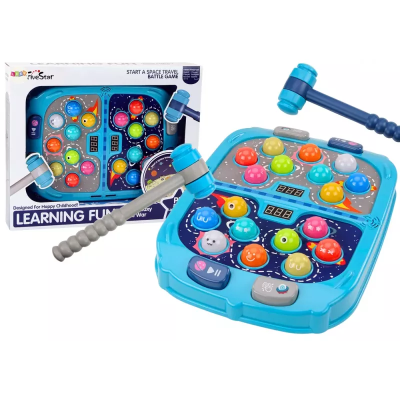 LEAN TOYS Arcade Game Wack A Mole Space 9 Levels Speed of Light Sounds