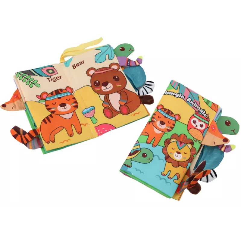 LEAN TOYS Soft Educational Book Rustling Animals Jungle