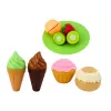 LEAN TOYS Fast Food Set Fruits Steak Ice Cream Accessories Pizza French fries 26 pcs.