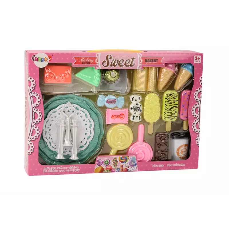 LEAN TOYS Confectionery Cafe Set Sweets Figurines Coffee Cake 25 pcs.