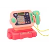 LEAN TOYS Cash Register Learning to Count Coins Shopping Cart Lights Sounds Pink