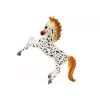 LEAN TOYS Horse Figurine White Horse with Polka Dots Standing Stable Farm Cute Horse