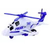 LEAN TOYS Police Helicopter White or Black Friction Drive Light and Sound
