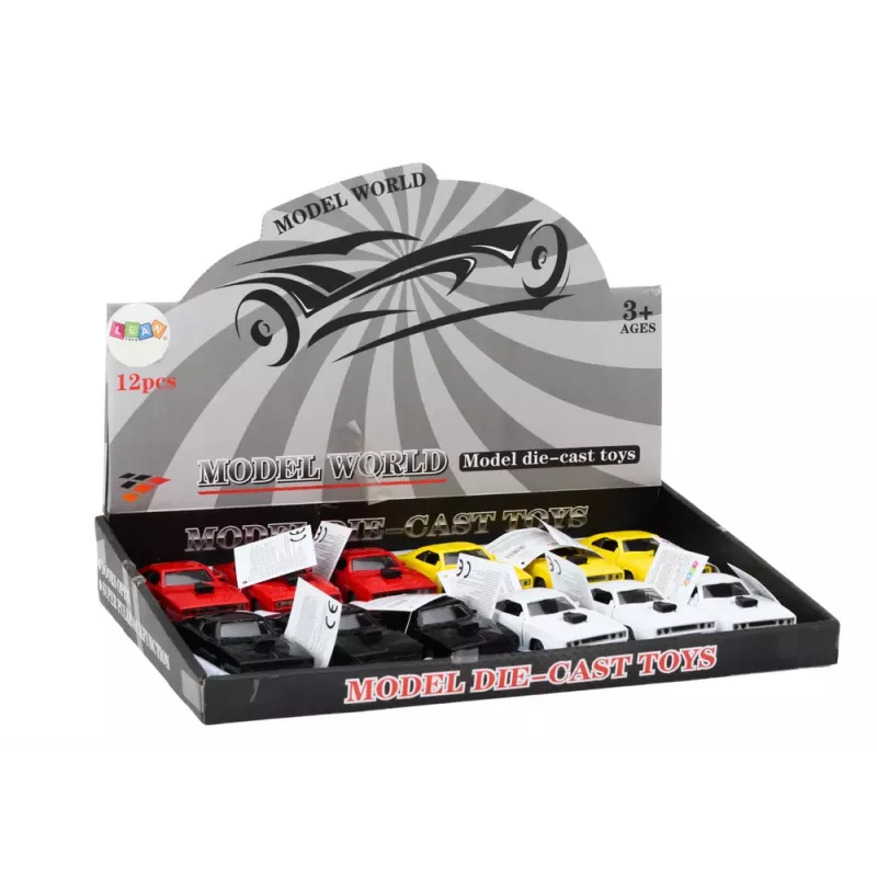 LEAN TOYS Driven Car 1:32 Lights Sounds White Red Black Yellow