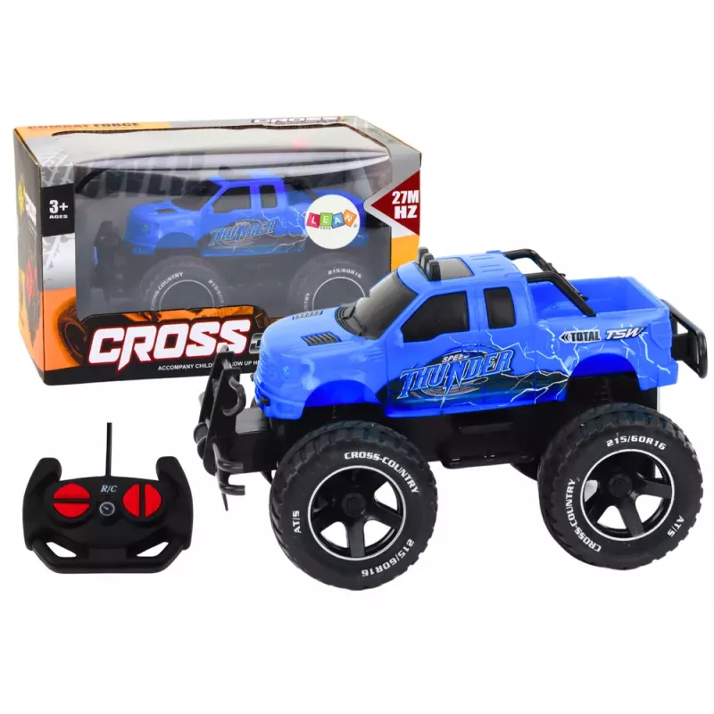 LEAN TOYS Toy Car Remote Controlled Off-Road Car RC 1:18 Blue