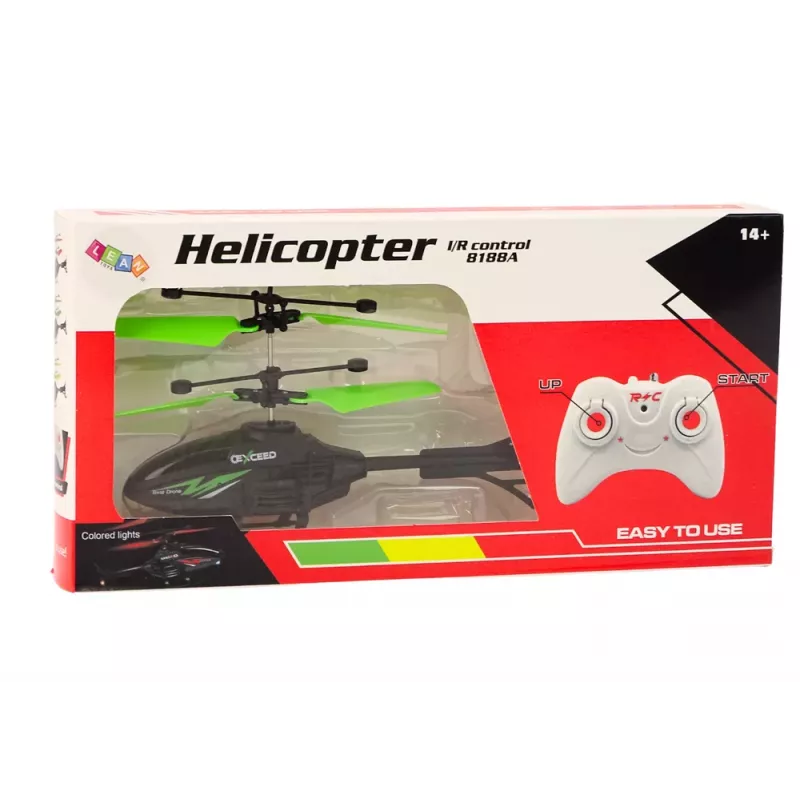 LEAN TOYS Remote Controlled RC Helicopter Gyroscope Green