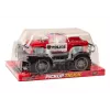 LEAN TOYS Police Car Pickup Red Off-Road Police Car
