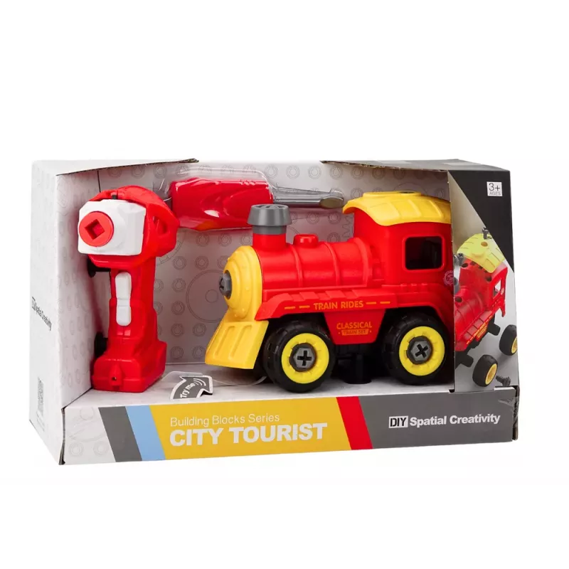 LEAN TOYS Remote Controlled RC Turning Locomotive, Red