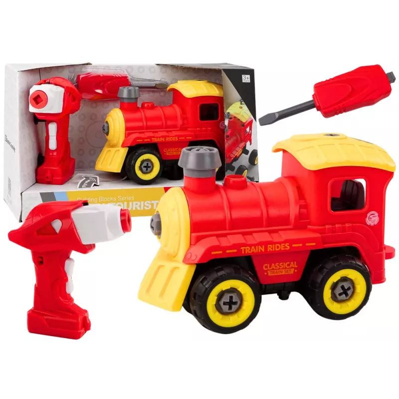 LEAN TOYS Remote Controlled RC Turning Locomotive, Red