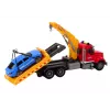 LEAN TOYS Tow Truck With Crane On Auto Lights Sounds Drive Red