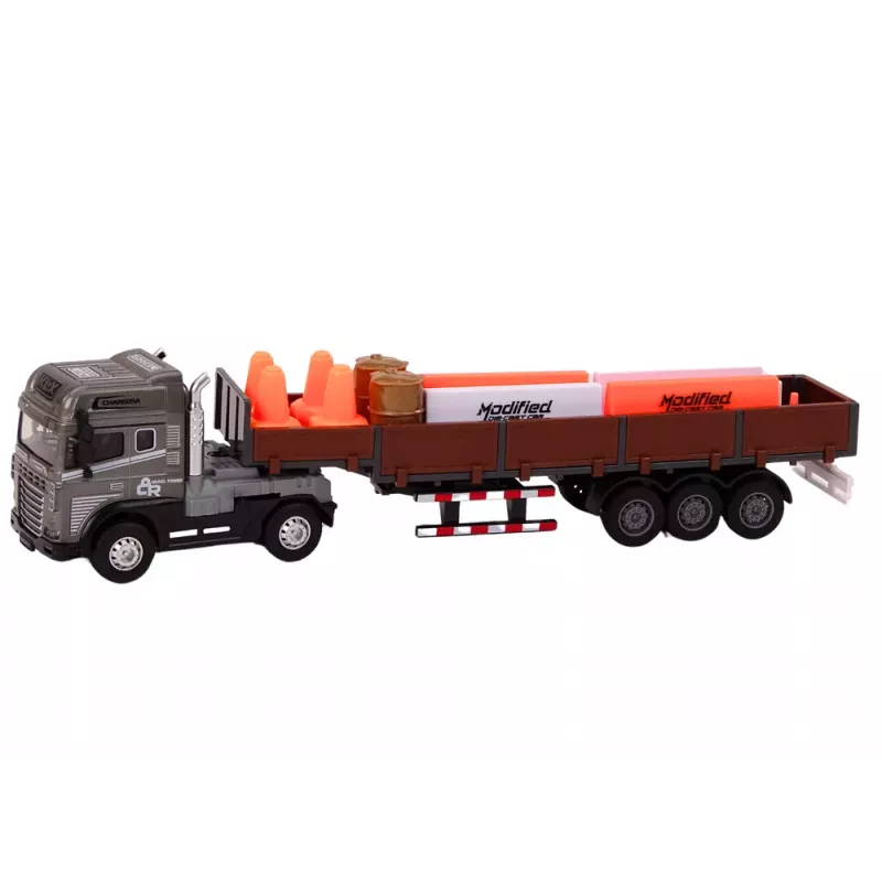 LEAN TOYS Truck With Trailer 1:24 TIR Car Truck Accessories Sounds