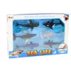 LEAN TOYS Figurines Vehicles Sea Animals Friction Drive Shark Killer Whale 6 pcs