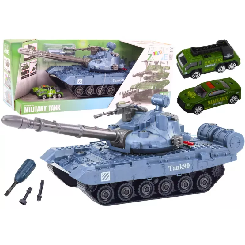LEAN TOYS Tank Military Vehicle DIY Disassembly Blue Sounds Suspension Kit