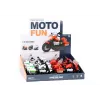 LEAN TOYS Police Motorcycle 1:10 Lights Sounds White Red