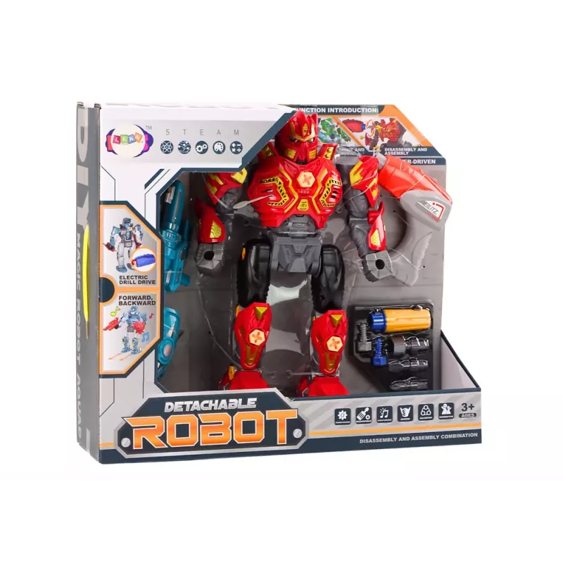 LEAN TOYS Screwing Robot Weapon Drill Screwdriver Light Sound Red
