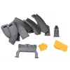LEAN TOYS Base Fire Department Hospital Command Center Vehicles 6 pcs