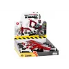 LEAN TOYS Crawler Excavator White and Red Metal Bucket