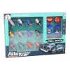 LEAN TOYS Set of 12 Toy Cars, Powered Planes, 5cm Road Signs