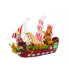 LEAN TOYS Roman Ship with Lights, Sounds, Catapult, and Palm Trees
