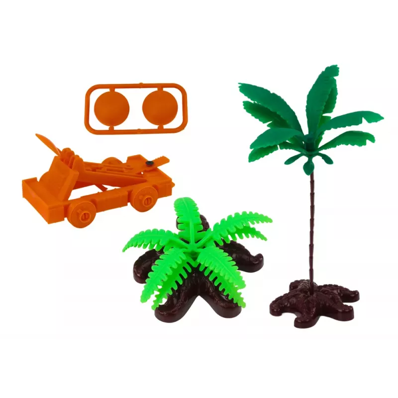 LEAN TOYS Roman Ship with Lights, Sounds, Catapult, and Palm Trees